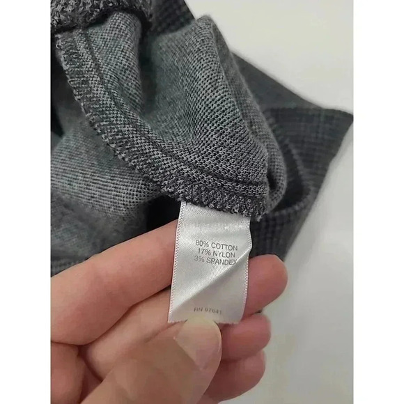 J. Jill Ponte Slim Leg Pants Women's Size Medium Houndstooth Grey Elastic Waist - Picture 5 of 7